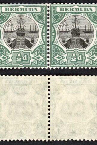 Bermuda SG35 1/2d Black and Green Wmk MCA Fresh Colour M/M Cat 42 pounds
