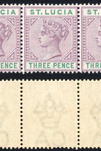 St Lucia SG47 3d Wmk CA Die 2 Fresh Colours (2 x U/M) Cat 45++ pounds