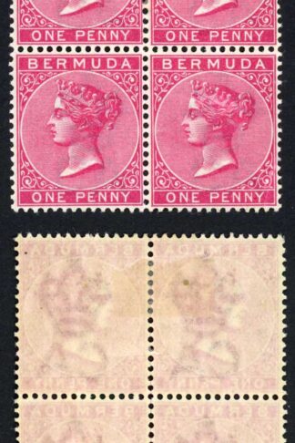 Bermuda SG24a 1d Aniline Carmine Fresh Colours (2 x U/M) Cat 88 pounds