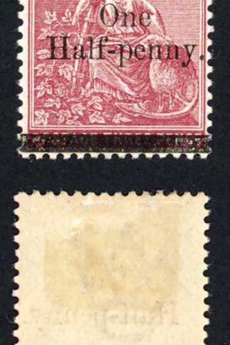 British Guiana SG47 1/2d on 3d Wmk CA M/M (hinge remainders) Cat 65 pounds