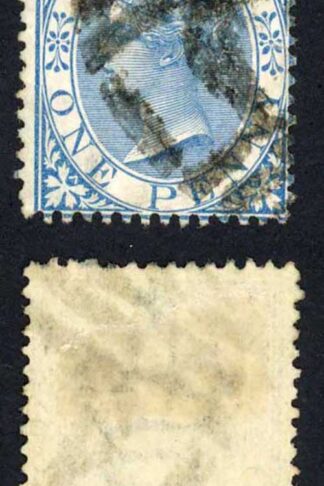 Ceylon SG61 1d Blue Perf 14 Wmk CC Cat 13 pounds