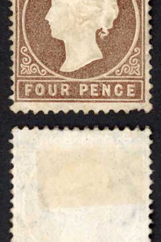 Gambia SG15B 4d Brown Wmk CC upright Un-used no gum Cat 325 pounds
