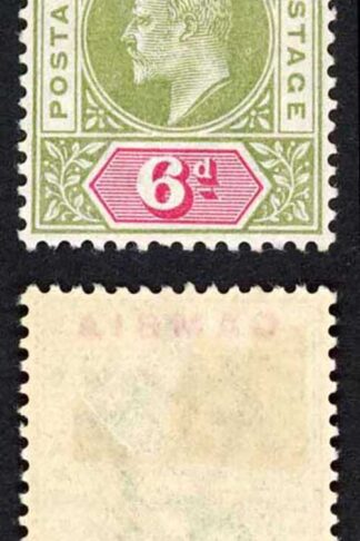 Gambia SG51 6d Wmk CA Fresh Colour M/M Cat 20 pounds