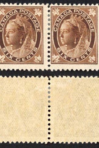 Canada SG147 6c Brown Fresh Colour M/M PAIR Cat 120 Pounds
