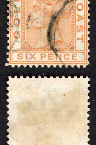 Gold Coast SG8 6d Orange Wmk CC Fine used Top Value Cat 30 pounds