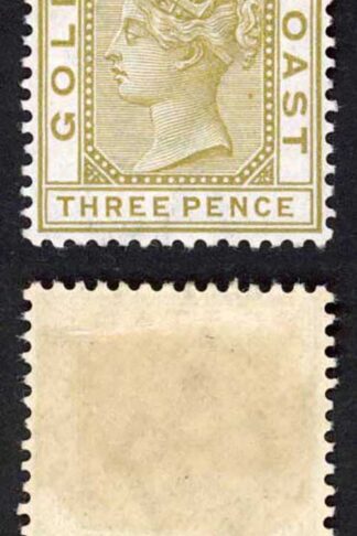 Gold Coast SG15a 3d Olive Wmk CA Fresh Colour M/M Cat 30 pounds
