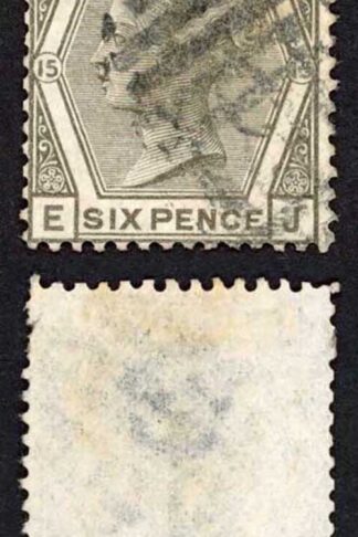 SG147 6d Grey Plate 15 (reperfed) Cat 90 pounds