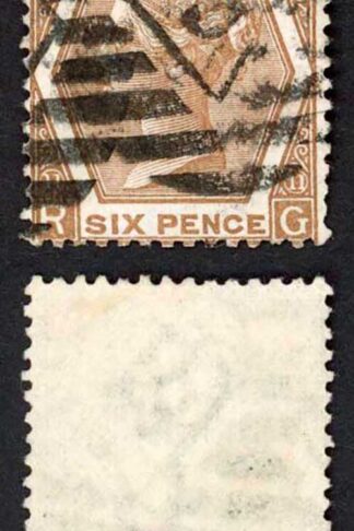 SG122a 6d Chestnut Plate 11 Cat 65 pounds