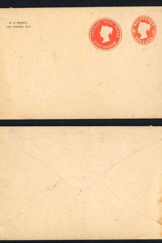 ESC192 1/2d (undated) and 4d (9 florets) from Stamp Dealer W.H. Peckitt 440 Str
