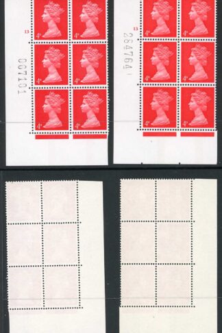 U14 4d PVA CB Cylinder 13 no Dot 19/2 DOT on Queens Nose (early printing) U/M