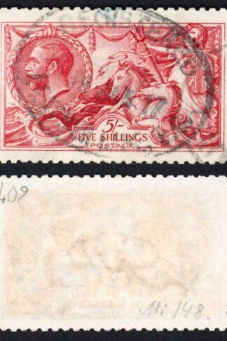 SG409 5/- Bright - carmine DLR Cat 400 pounds