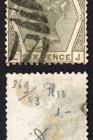 SG147 6d Grey Plate 13 Cat 90 pounds