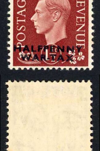KGVI 1940 Thomas Todd (publisher of Stamp Magazine) 1 1/2d Red-brown WAR TAX ES