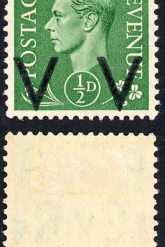 KGVI 1/2d Light Green Opt Double V for Victory M/M