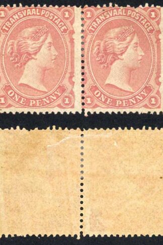 Transvaal SG134 1d Pale Red-brown M/M Pair Cat 50 pounds