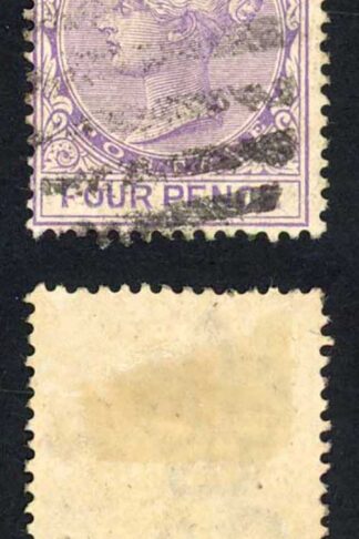 Lagos SG24 4d Pale Violet Wmk CA Cat 18 pounds