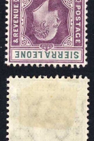 Sierra Leone SG91w 3s Dull purple and Grey Wmk MCA Inverted Fresh Colour M/M Ca