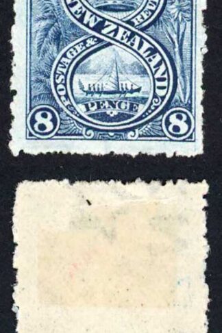 New Zealand SG313a 8d Steele-blue wmk 43 Perf 11 Fresh Colour Cat 75 pounds