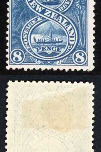 New Zealand SG255 8d Indigo No Wmk Fresh Colour Cat 100 pounds
