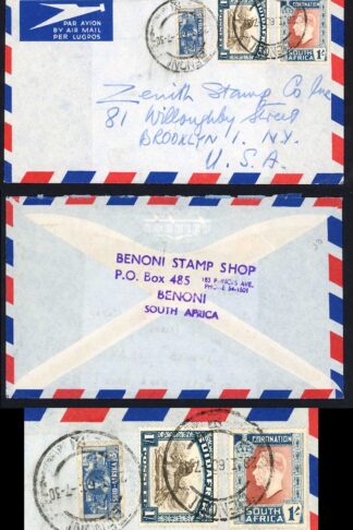 South Africa 28 Jan 1960 Airmail to New York 2/3 rate