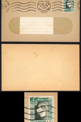 South Africa No Contents Window Envelope Cape town-Kaapstad Correct 1/2d Rate