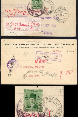 Egypt 1944 Field Post Office cover