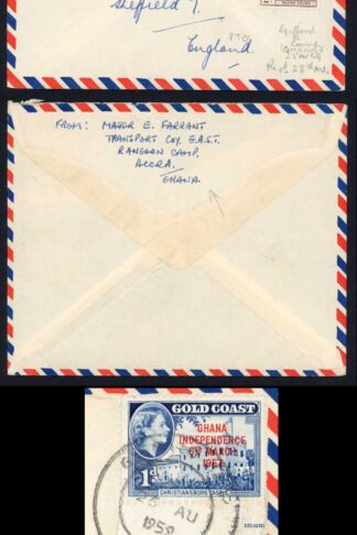 Ghana 1959 Forces Airmail cover to England