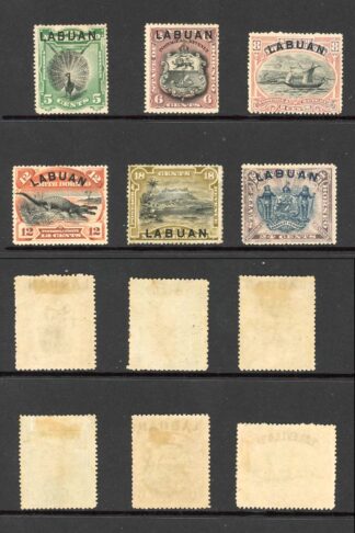 Labuan SG62/74 Set of 9 Fresh Colour M/M Cat 130 pounds