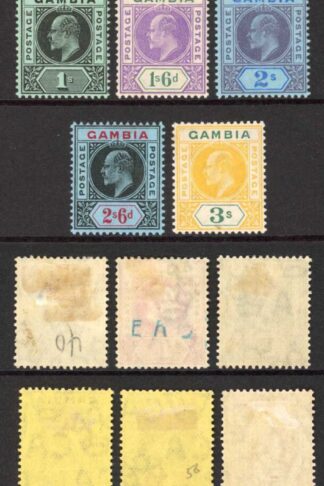 Gambia SG72/85 Colour Change set (no 7 1/2d) Fresh Colour M/M Cat 165 pounds