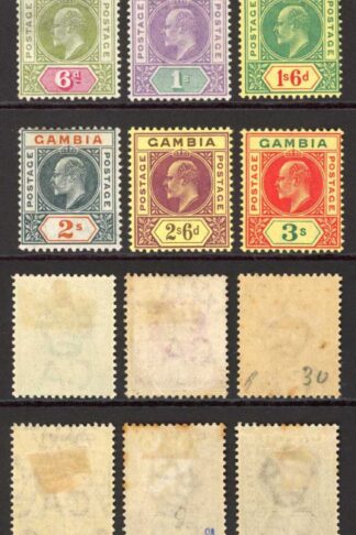 Gambia SG45/56 KEVII Set of 12 Wmk CA Fresh Colour M/M Cat 250 pounds