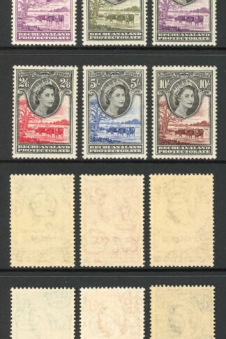 Bechuanaland SG143/53 Set of 10 Fresh Colour U/M Cat 100 pounds
