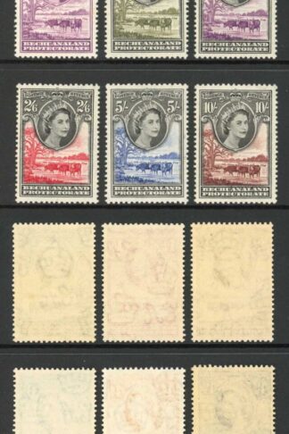 Bechuanaland SG143/53 Set of 10 Fresh Colour U/M Cat 100 pounds