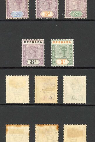 Grenada SG48/55 Set of 8 M/M (2 1/2d and 3d Toned) Cat 120 pounds