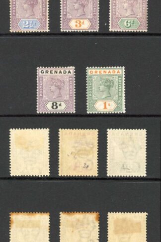 Grenada SG48/55 Set of 8 M/M (2 1/2d and 3d Toned) Cat 120 pounds
