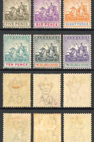 Barbados SG110 top values inc Both 2/6 Wmk CA M/M Cat 200++ pounds