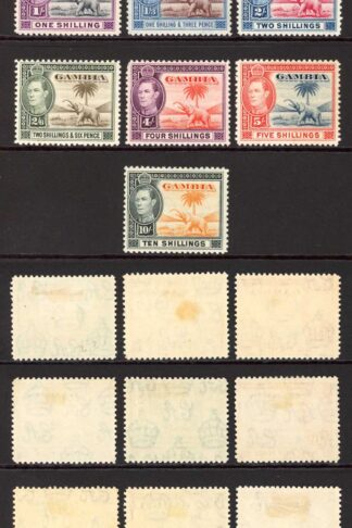 Gambia SG150/61 Set of 16 Fresh Colour M/M Cat 180 pounds