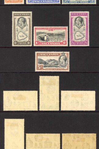 Ascension SG21/30 1934 Set of 10 Fresh Colour M/M Cat 130 pounds