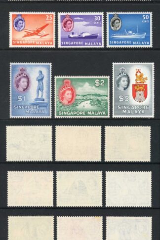 Singapore SG38/52 Set of 15 (1c gum crease) Fresh Colour U/M Cat 150 pounds