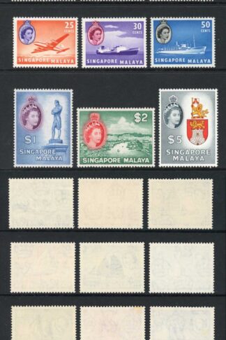 Singapore SG38/52 Set of 15 (1c gum crease) Fresh Colour U/M Cat 150 pounds