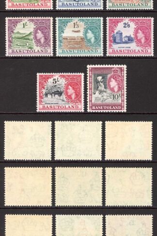 Basutoland SG43/53 Set of 11 Fresh Colour U/M Cat 110 pounds