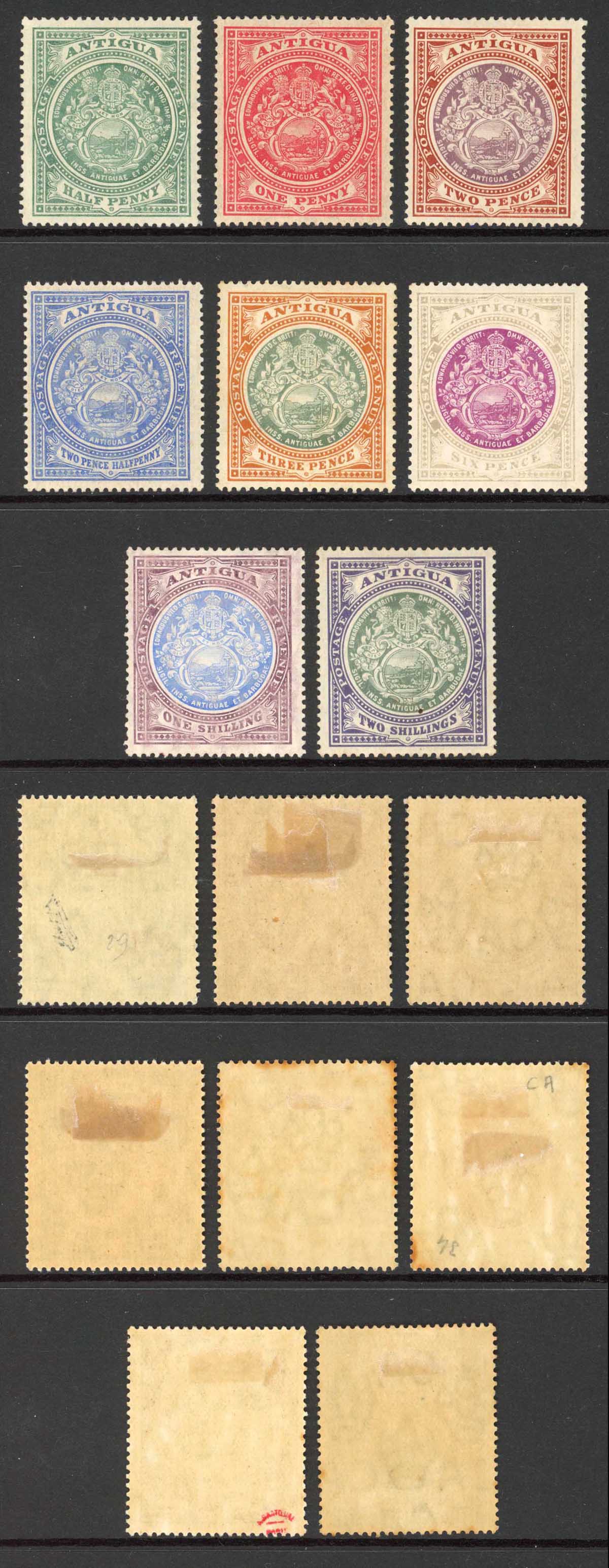 Antigua SG41/50 Set wmk MCA M/M (some toned) Cat 180 pounds