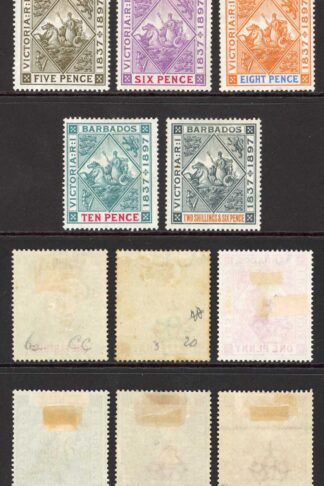 Barbados SG116/24 No 2 1/2d (1/2d toned) Fresh Colour M/M Cat 300 pounds