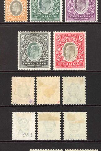 Somaliland SG33/44 (No 1/2a 3a and the 4d is used) Fresh Colour M/M Cat 300 pou