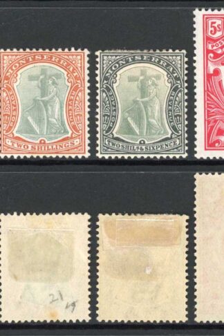 Montserrat SG20/3 1903 Top Values Fresh Colour M/M Cat 275 pounds