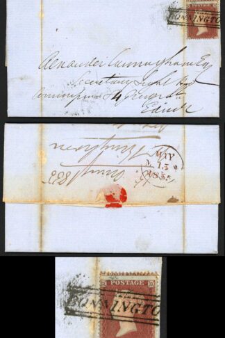 Penny Star Bonnington (Type VII ) Scots Local Fine Strike of this RARE Postmark