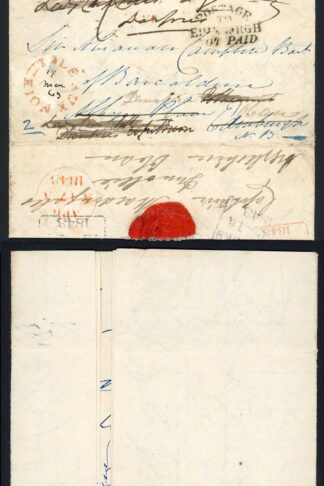 1843 massively re-directed and post dued cover