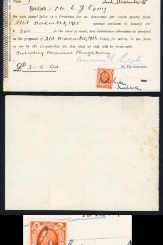 2d Photogravure on Employers Liability Document