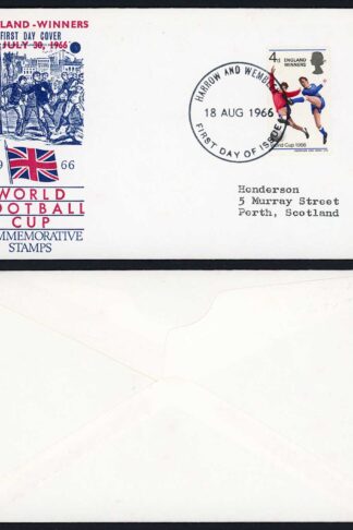 SG700 1966 Winners FDC Harrow and Wembley FDC
