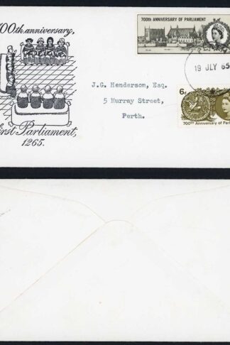 SG663-4 1965 700th Parliament FDC