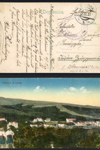 Austria picture post card endorsed Feld post with d/r Zelenika Navel Air Station